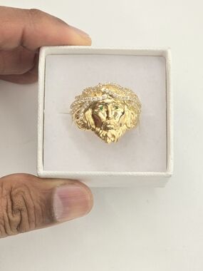 10k Real Gold Jesus Face Ring